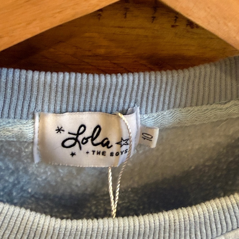 Lola + The Boys Blue Popcorn Graphic Sweatshirt - Picture 5 of 7